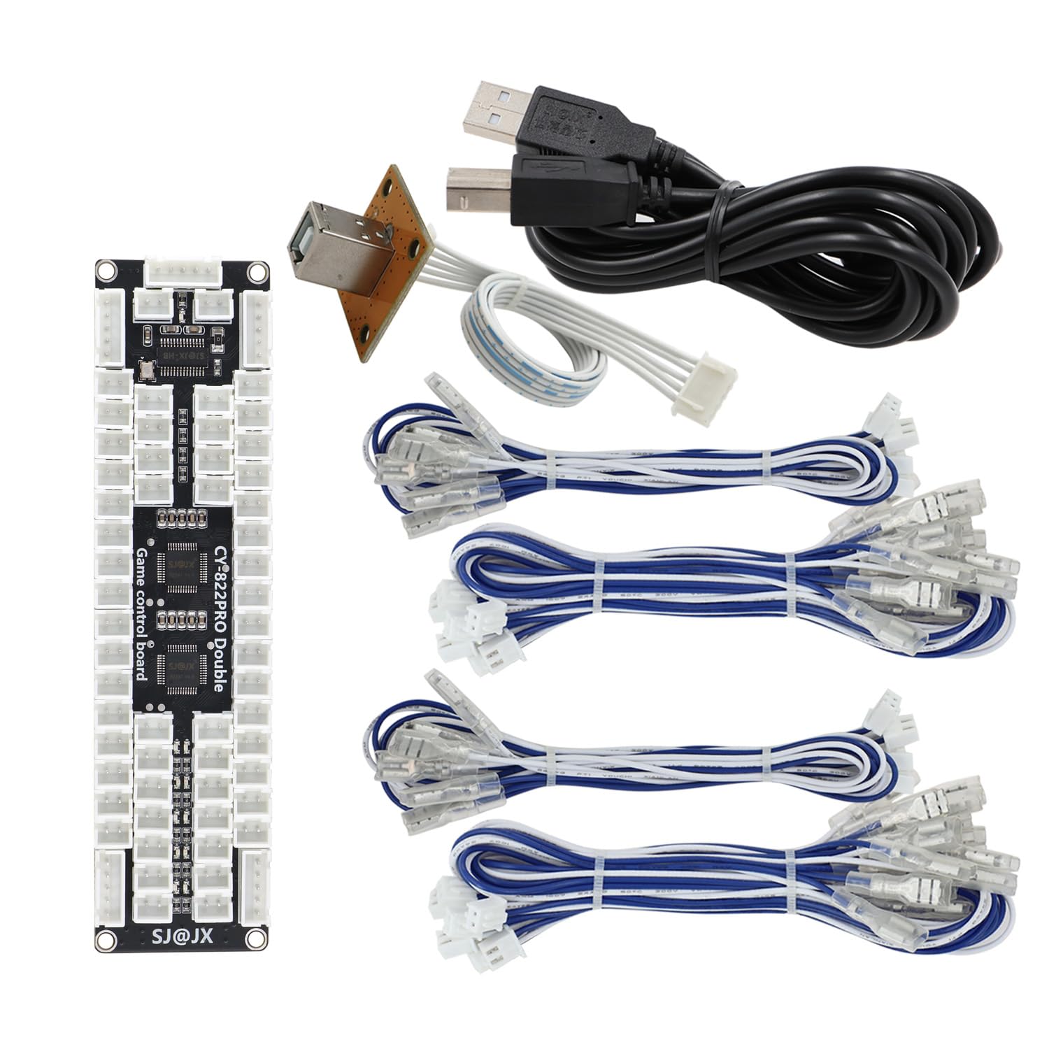 SJ@JX Arcade Game 2 Player USB Encoder Board Macro Command Zero